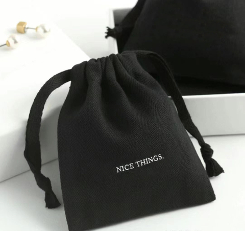 Wholesale Custom Logo Eco Reusable Muslin Favor Gift Fabric Packaging Pouch Recyclable Organic Cotton Drawstring Dust Bag