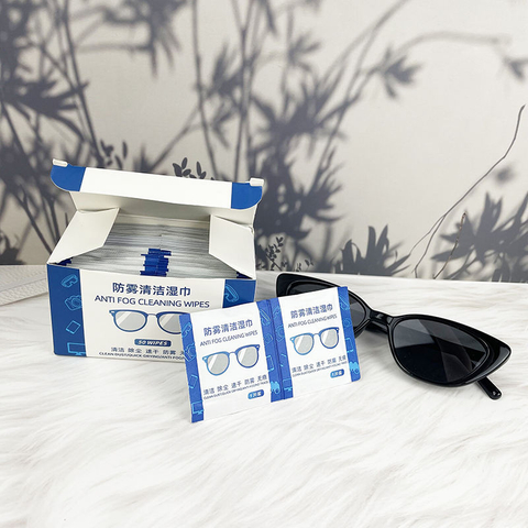 Factory One-off OEM Disposable Anti Fog Optical Glasses Cleaning Screen Lens Wet Wiping Paper Tissue