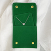 Custom Button logo Printed Small Envelope Flap Bag Luxury Suede Necklace Jewelry Collection Bag