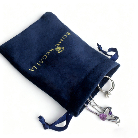 Velvet Luxury Drawstring Bag with Gold Print Hot Sellers for Socks Candle Gift & Jewelry Storage Screen Printing Finish