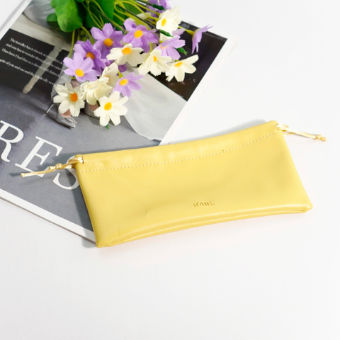 Custom Logo New Designer Luxury Waterproof Pu Leather Glasses Pouch Drawstring Cosmetic Brush Storage Leather Bag