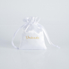 In-stock Manufacturer Supplies Silk Satin Drawstring Jewelry Storage Bags Printed logo Dust-proof Small Item Bags