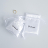 In-stock Manufacturer Supplies Silk Satin Drawstring Jewelry Storage Bags Printed logo Dust-proof Small Item Bags
