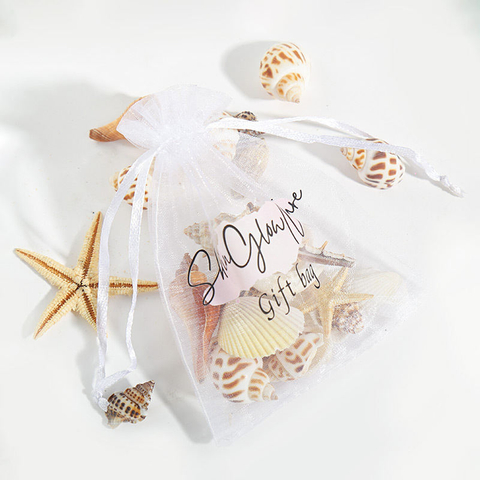 Custom Printing Logo Mesh Organza Pouch Jewelry Bags Small Drawstring Gift Bags Packaging Organza Bags Wholesale