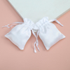 Luxury Gold Soft Small Silk Fabric Perfume Gift Packaging Pouch Custom Printed Logo Satin Dust Jewelry Drawstring Bag