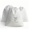 Recyclable Custom Screen Printed Logo Velvet Jewelry Gift Bag High Quality Soft Fabric Jewelry Drawstring Pouch