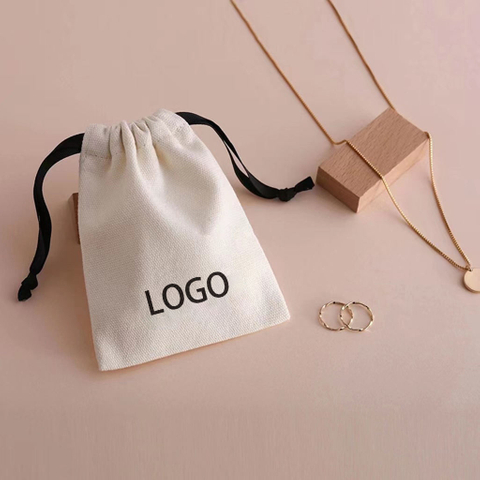 Custom Logo Textile Packaging Cotton Drawstring Bags Cotton Bags Pouch for Shopping Cotton Dust Bags with Different Applications
