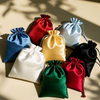 Custom Luxury Silk Jewelry Packing Dust Bags Large Drawstring Gift Bag for Cosmetic Lingerie Handbags Satin Pouch