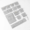 Luxury Microfiber Envelope Necklace Ring Storage Bag With Snap Button Suede Insert Pad Custom Emboss Microfiber Jewelry Pouch