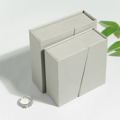 Free Sample Dual-Opening Magnet Jewelry Box Elegant High-End Storage Necklaces Rings Sustainable Elegant Paperboard Recyclable