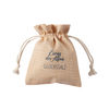 NATURAL Custom Print Logo Small Jute Jewelry Pouch Hemp Linen Jute Jewelry Bag Comb Burlap Drawstring Sacks