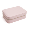 Portable Luxury Jewelry Case with Zipper for Earrings Rings Necklaces Travel Organizer Jewelry Box