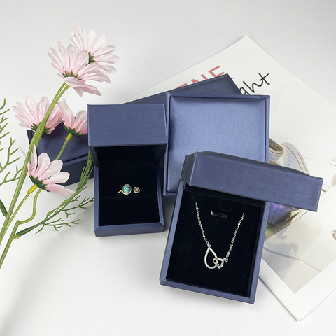 Wholesale Custom Logo Leather Jewelry Packaging Box Wedding Ring Box Luxury Bracelet Necklace Earrings Ring Jewelry Storage Box