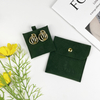 Custom Logo Luxury Jewellery Packaging Insert Card Soft Microfiber Envelope Flap Jewelry Pouch Bag