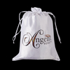 Custom Weave Private Label Drawstring Bundles Silk Packaging Satin Hair Bag Gift Screen Jewelry Pouch with logo