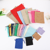 Custom Printing Jute Linen Jewelry Bag Crystal Candle Drawstring Bag Perfume Medal Sachet Gift Jewelry Pouch with Logo