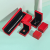 Wholesale Luxury White PU Leather Small Travel Jewelry Box Luxury Gift Packaging for Ring and Necklace Storage Case