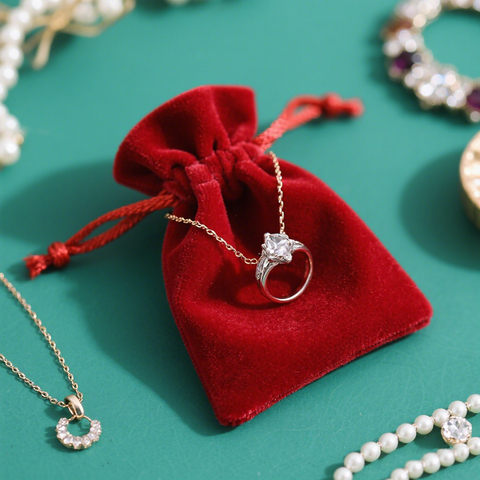 Small Mini Velvet Jewelry Drawstring Pouch Bag for Ring Necklace Organizer Storage Anti Tarnish Waterproof