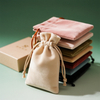 Luxury Customized Suede Velvet Drawstring Bag Luxury Jewelry Velvet Gift Pouch Jewelry Packaging with Logo