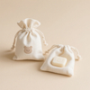 Mini Cotton Pouch and Sachet Bag for Soap or Baby Items, Delicate Cotton Drawstring Bag for Small Organizing and Gifts
