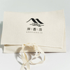 Luxury Reusable Organic Cotton Jute Twill Envelope Dust Bag Custom Logo Printing Drawstring Jewelry Gift Packaging Pouch Handbag