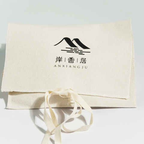 Luxury Reusable Organic Cotton Jute Twill Envelope Dust Bag Custom Logo Printing Drawstring Jewelry Gift Packaging Pouch Handbag