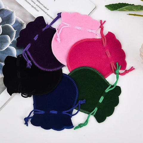 Recyclable Velvet Drawstring Bag Jewelry & Toy Storage Small Gourd Storage Bag Necklaces Jewelry Velvet Packaging