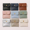 Custom Logo PU Leather Jewelry Pouch Earrings Ring Necklace Envelope Jewelry Packaging Button Bag Jewelry Gift Packaging Bag