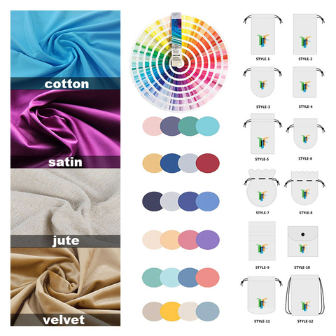 High Quality Jewelry Pouch Custom Print Jewelry Bag Custom Earring Pouch With Logo Small Cotton Velvet Drawstring Pouch