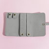 Custom Logo Luxury Suede Velvet Microfiber Jewelry Storage Case Gray Roll Bag Travel Organizer Customized Logo Jewelry Container