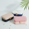 Wholesale Ladies & Girls Organizer Packaging Boxes Ring Earring Pendant Bracelet Leather Zipper Closure Storage Jewelry Box