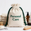 Wholesale Recycled Cotton Jewelry Bag Custom Sizes Natural Cotton Drawstring Bag for Personal Care Packaging