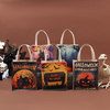 Eco Friendly Laminated Hemp Bag Custom Printing Wholesale Natural Linen Tote Bags Jute Helloween Shopping Bag