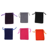 Custom Logo Luxury Colored Jewelry Velvet Gift Bag 5*7CM Drawstring Pouch Made From Suede Satin Organza Jute for Wine Storage