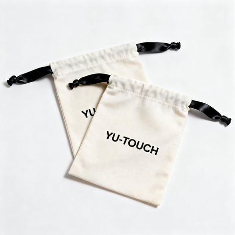 High Quality Recyclable Cotton Linen Drawstring Jewelry Bag Customized Packaging Cotton Jewelry Pouch With Logo