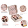 Custom Logo Ring Earrings Pendant Velvet Jewellery Display Boxes Wedding Proposal PU Leather Jewelry Storage Box