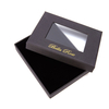 Black Jewelry Box with Plastic Waterproof Window Custom Gift Jewelry Box Jewelry Packaging Paper Box
