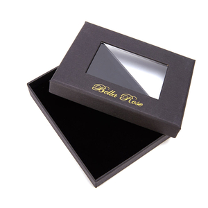 Black Jewelry Box with Plastic Waterproof Window Custom Gift Jewelry Box Jewelry Packaging Paper Box