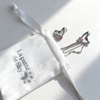Custom White Jewelry Drawstring Velvet Pouch Bag Velvet Storage Products Using Velvet Pouch Bags With Logo
