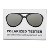 Wholesale Eco-Friendly Polarized Sunglasses Tester Glasses Accessories with Test Card