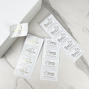 Waterproof Adhesive Logo Sticker Label Custom Logo Printed Synthetic Paper Roll Shipping Craft Cup Labels Thermal Labels
