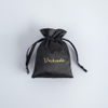 Custom Printed Logo Small Luxury Earring Ring Packaging Drawstring Satin Bag Jewelry Drawstring Bags Pouch Wholesale