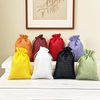 Wholesale Small Linen Jute Drawstring Jewelry Travel Pouch Custom Design Gift Storage Hemp Burlap Bags With Logo