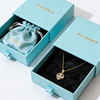 Custom Printed Microfiber Jewelry Pouch and Drawer Cardboard Box Personalized Logo Packaging for Elegant Jewels