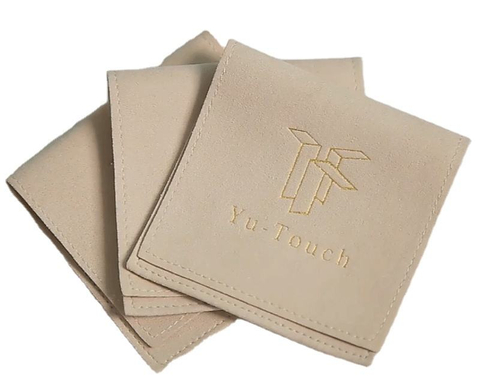Free Exquisite Sample Custom Leather Jewelry Packaging Microsoft Fiber Jewellery Bag Necklace Jewelry Package Bags