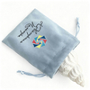 Custom Blue Velvet Jewelry Pouch Drawstring Jewellery Packaging Bag Jewelry Pouch Bag Custom logo Jewelry Gift Bag