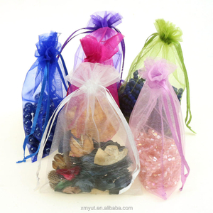 Small 8*10CM Colorful Organza Pouch Premium Perfume Jewelry Organza Packaging Bag Drawstring Jewelry Gift Bags for Christmas