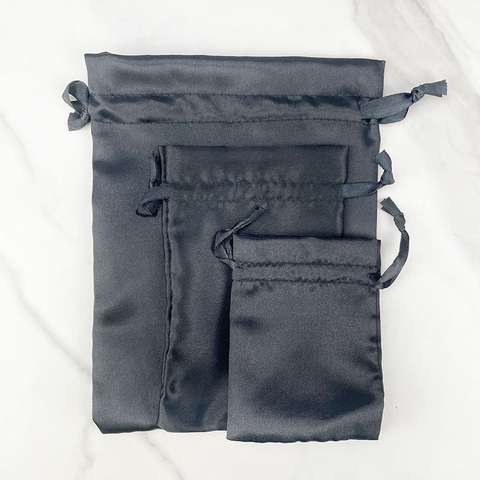 Custom Luxury Silk Jewelry Packing Dust Bags Drawstring Gift Bag for Cosmetic Jewellery Handbags Satin Pouch
