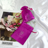 Custom Satin Jewelry Storage Bags Drawstring Purple Satin Silk Bag Jewelry Bags Textile Packaging With Logo