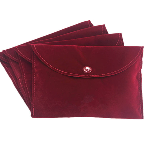 Custom Jewelry Pouch Jewelry Bags Gift Package Flip Cover with Logo Velvet Protection Hot Stamping Recyclable Jelly Accept AZO
